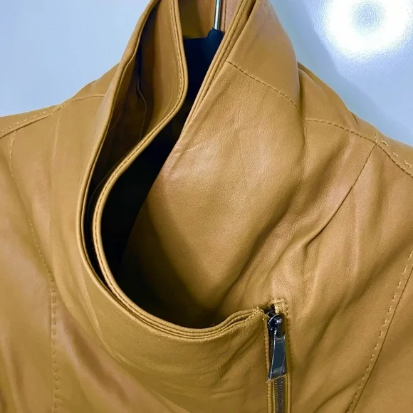 Vince NWOT Goat Leather Moto Jacket Size XS - Picture 5 of 11